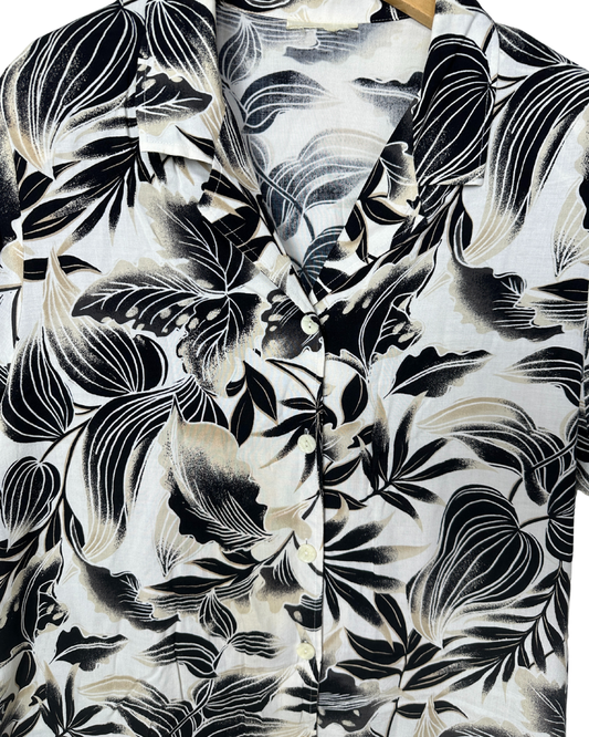 Leaf Pattern Shirt XL