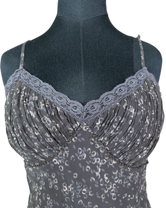 Y2K Cami Top with Lace Trim Medium