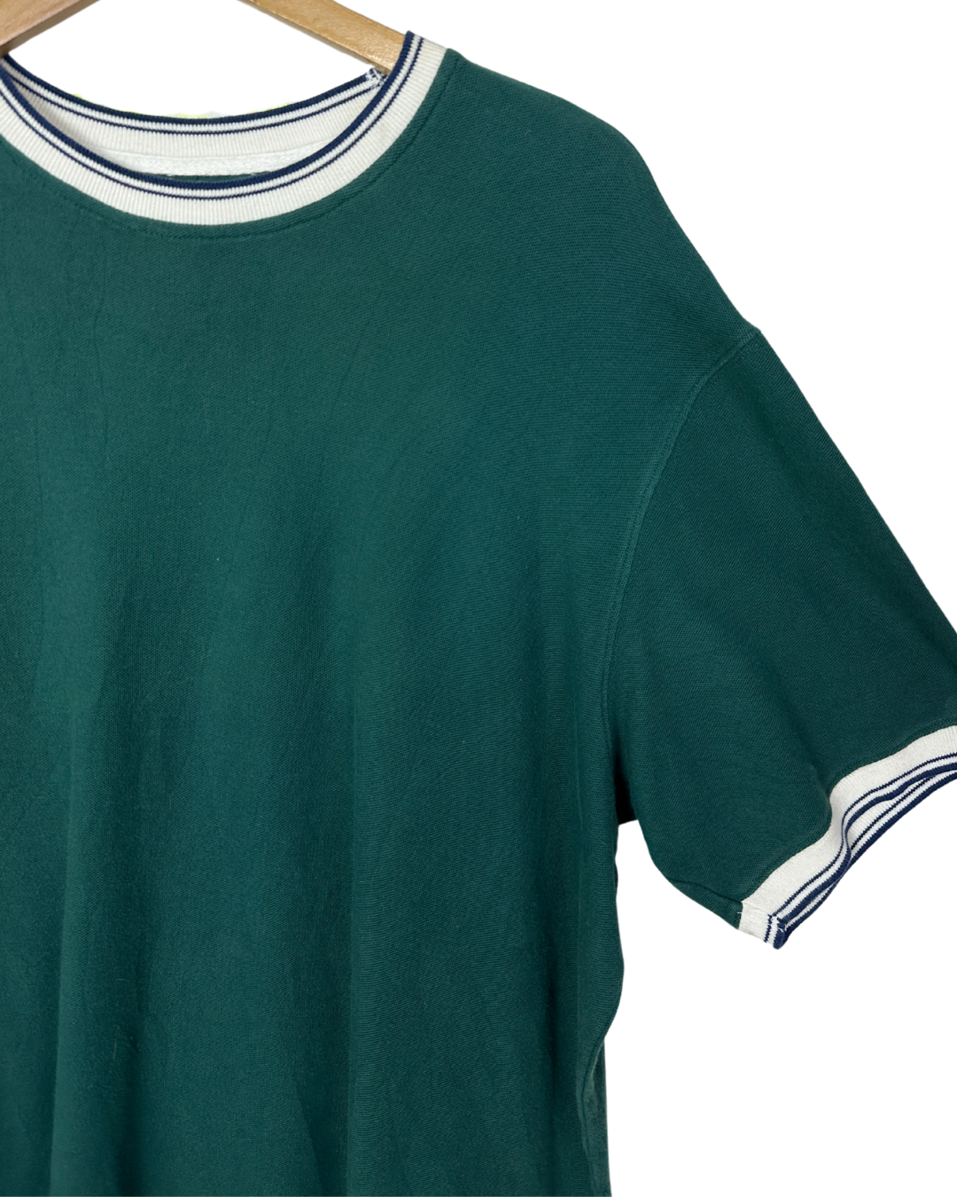 Vintage Structure Ringer Jersey Knit T-shirt XL