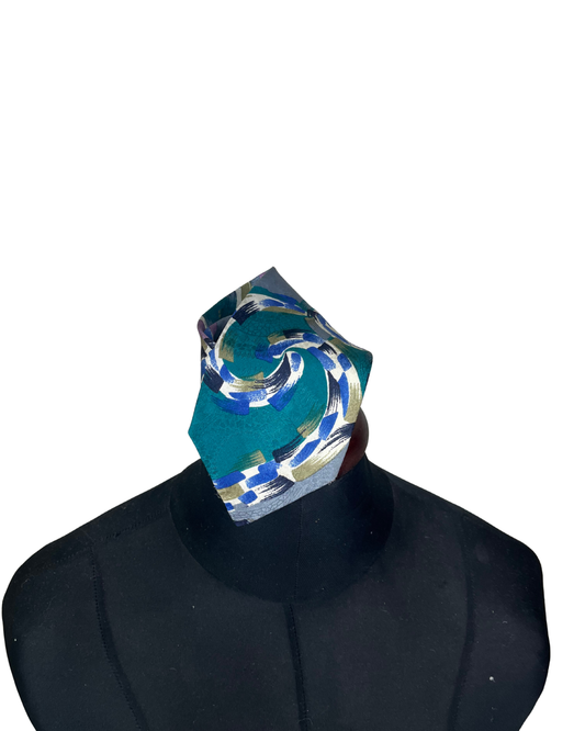 Retro Geometric Swirl Tie