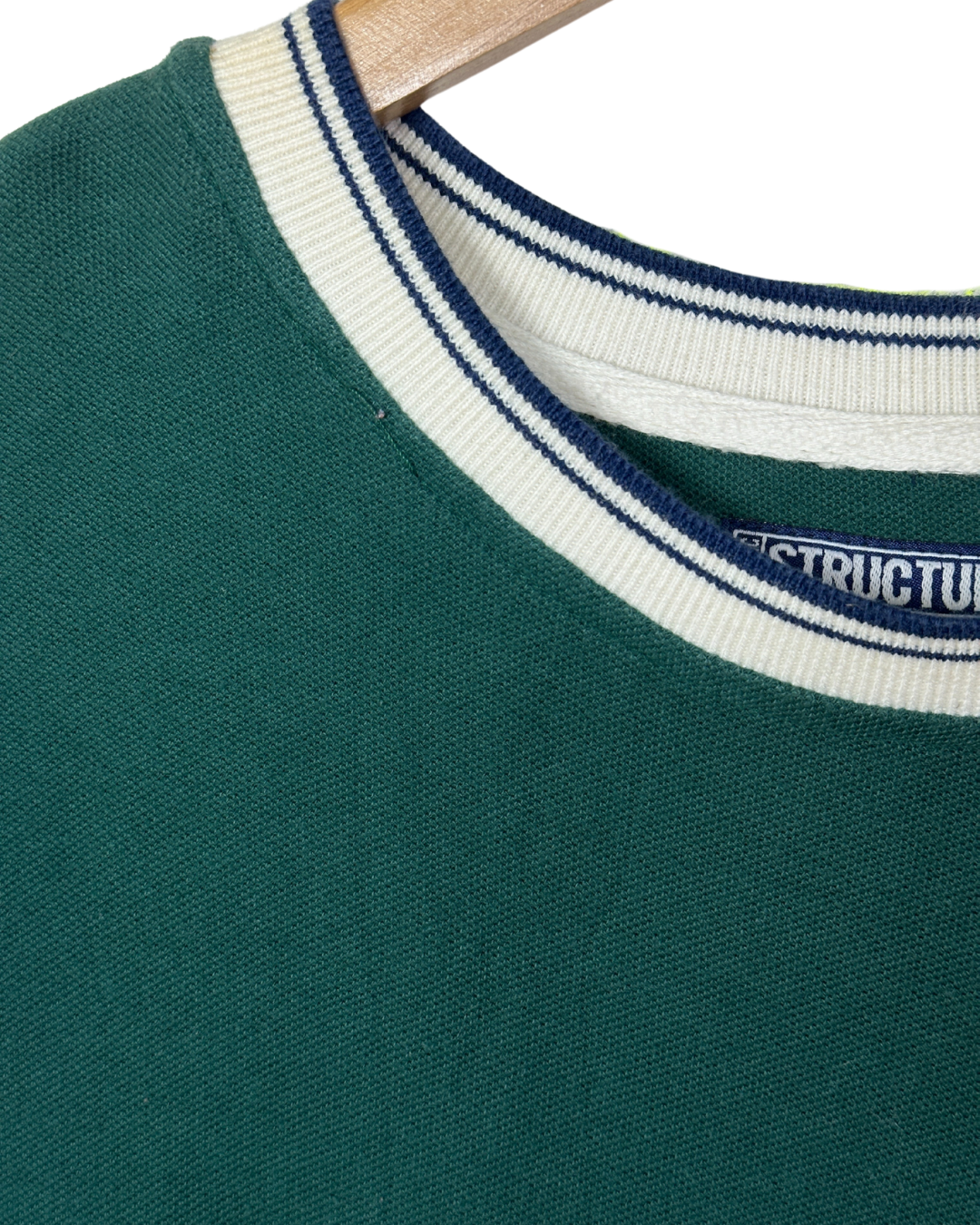 Vintage Structure Ringer Jersey Knit T-shirt XL