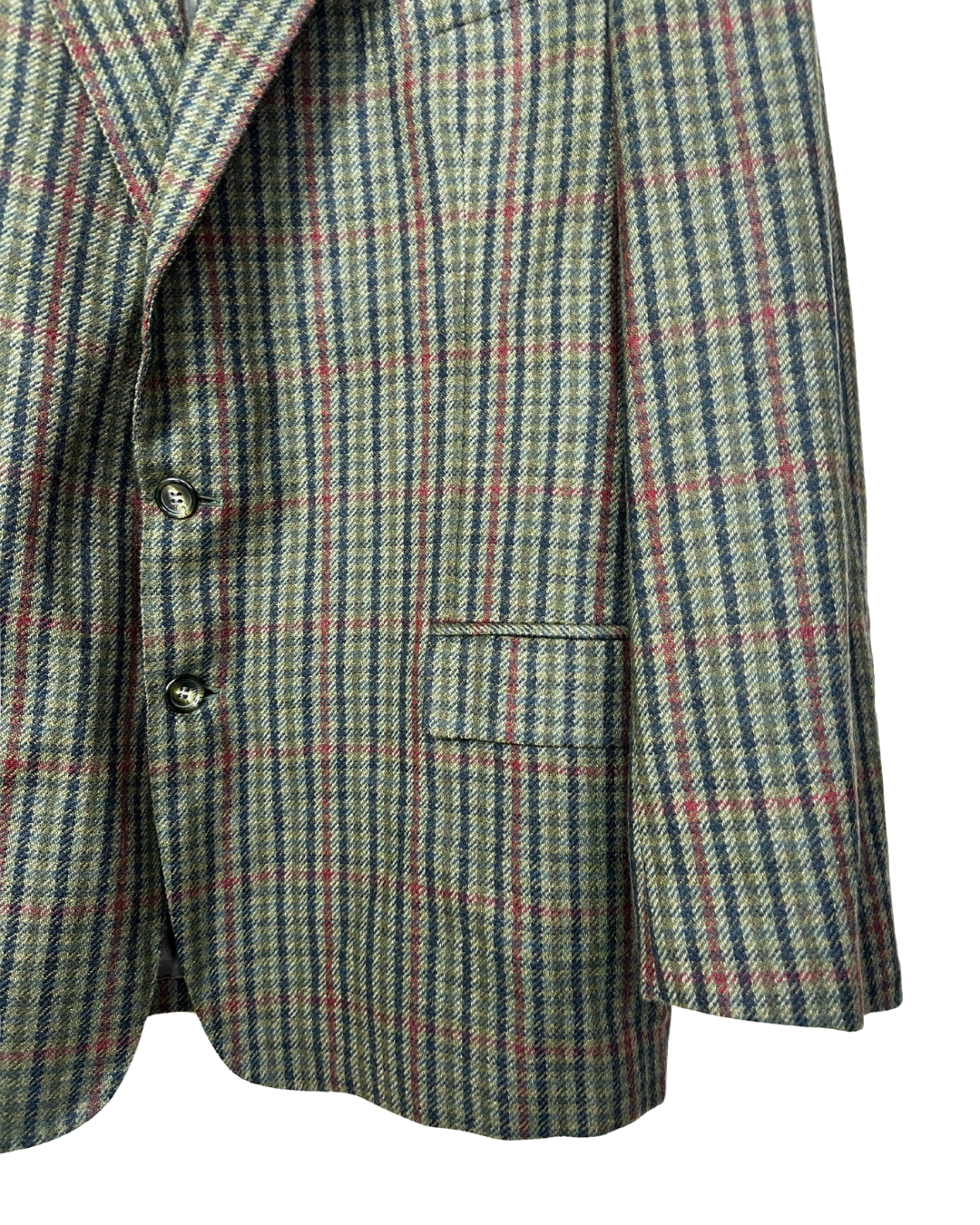 Vintage J. Harrison Checkered Wool Blazer - Made in Italy