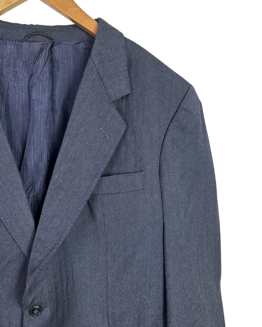 Vintage Weller Pure New Wool Blue Blazer (Swiss Fabric) - 2XL