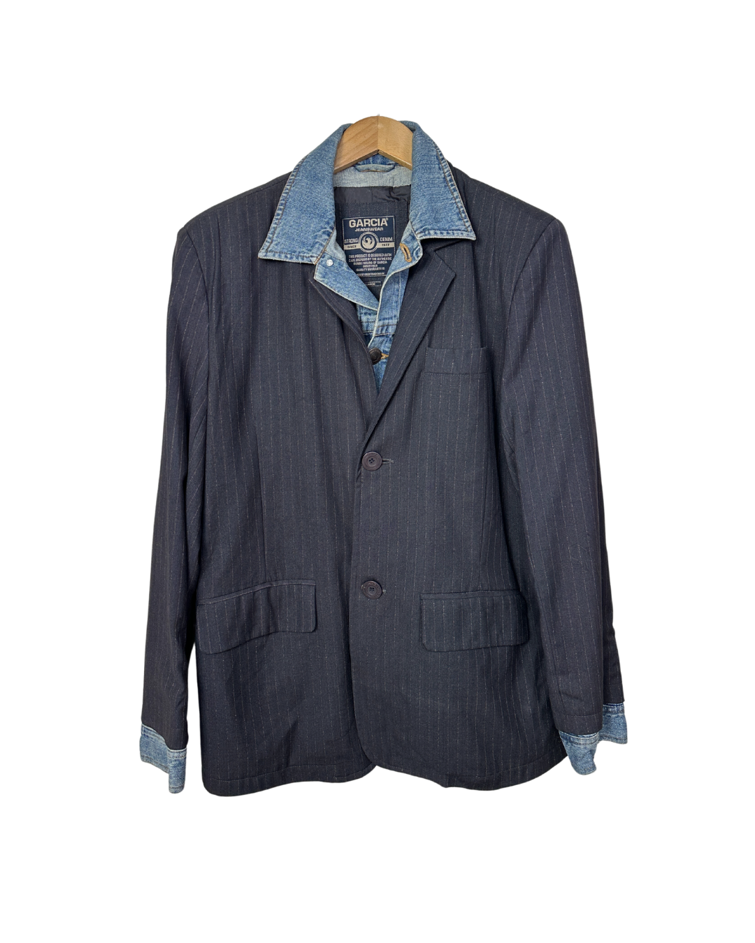 Garcia Jeanswear Hybrid Blazer with Denim Insert