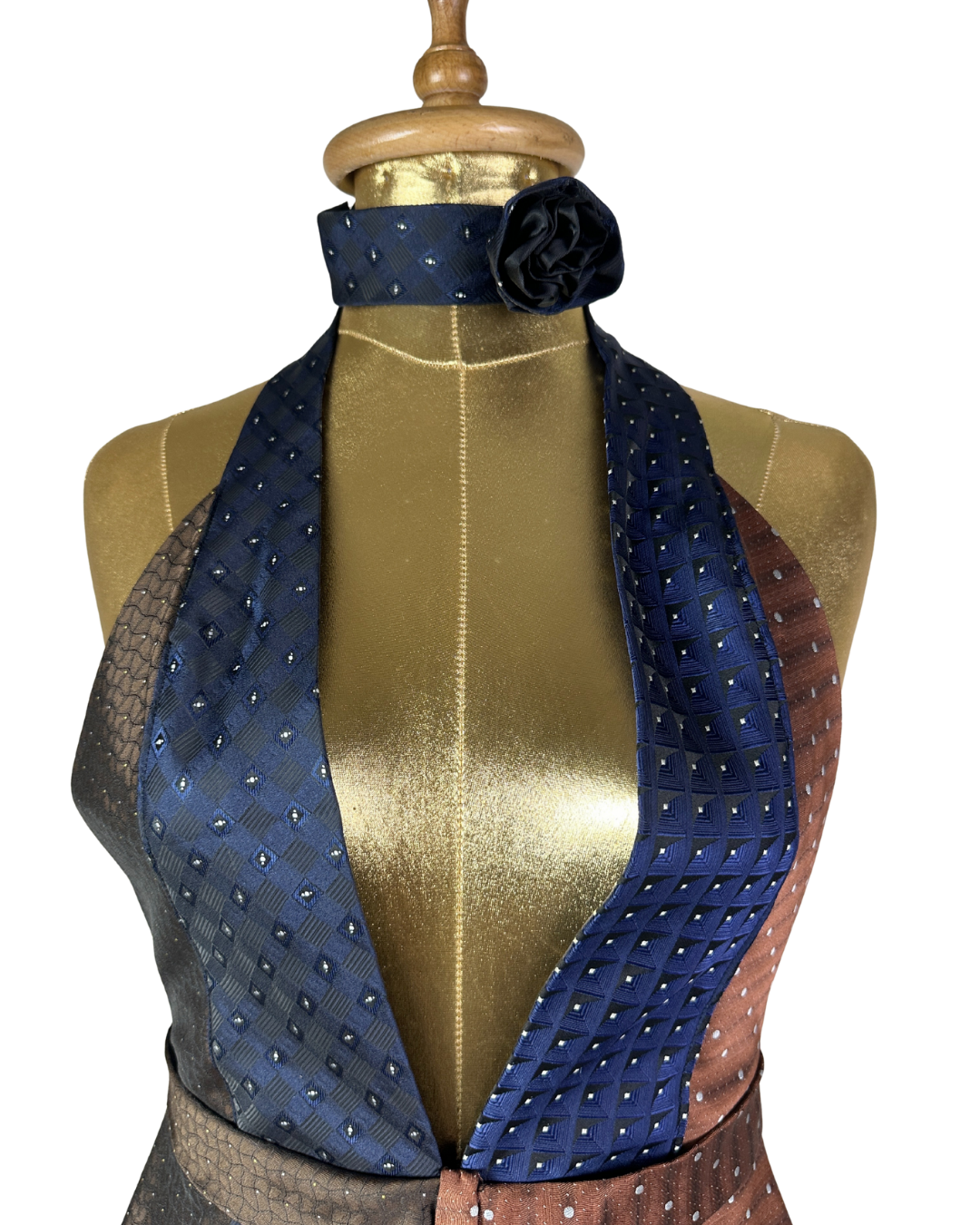 Handmade Upcycled Tie Vest Top and Choker