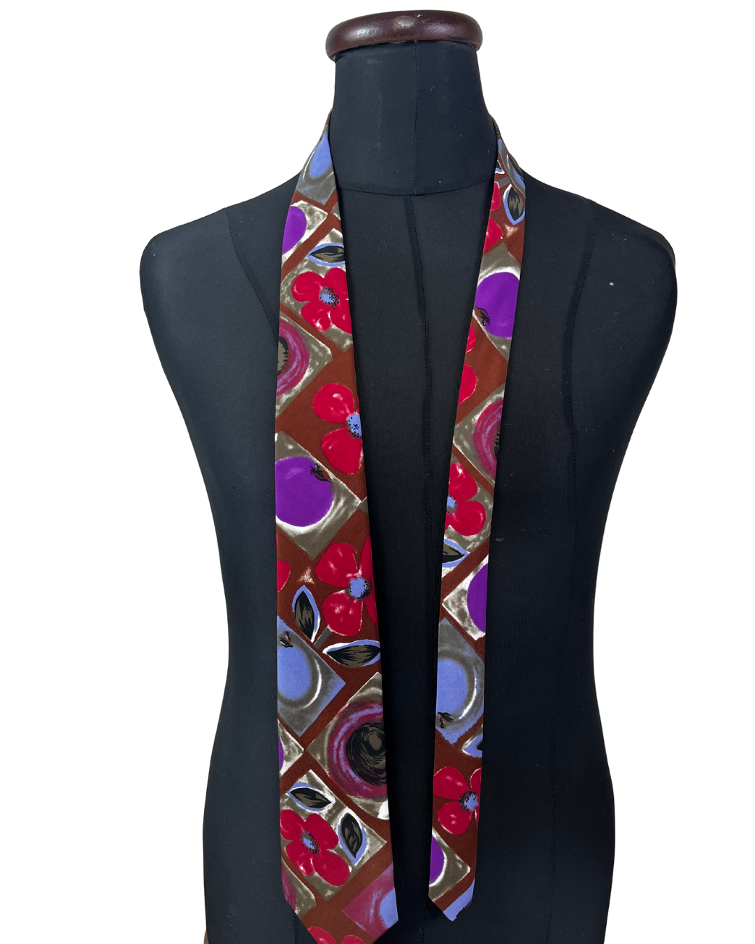 Silver City Floral Geo Necktie 9 cm