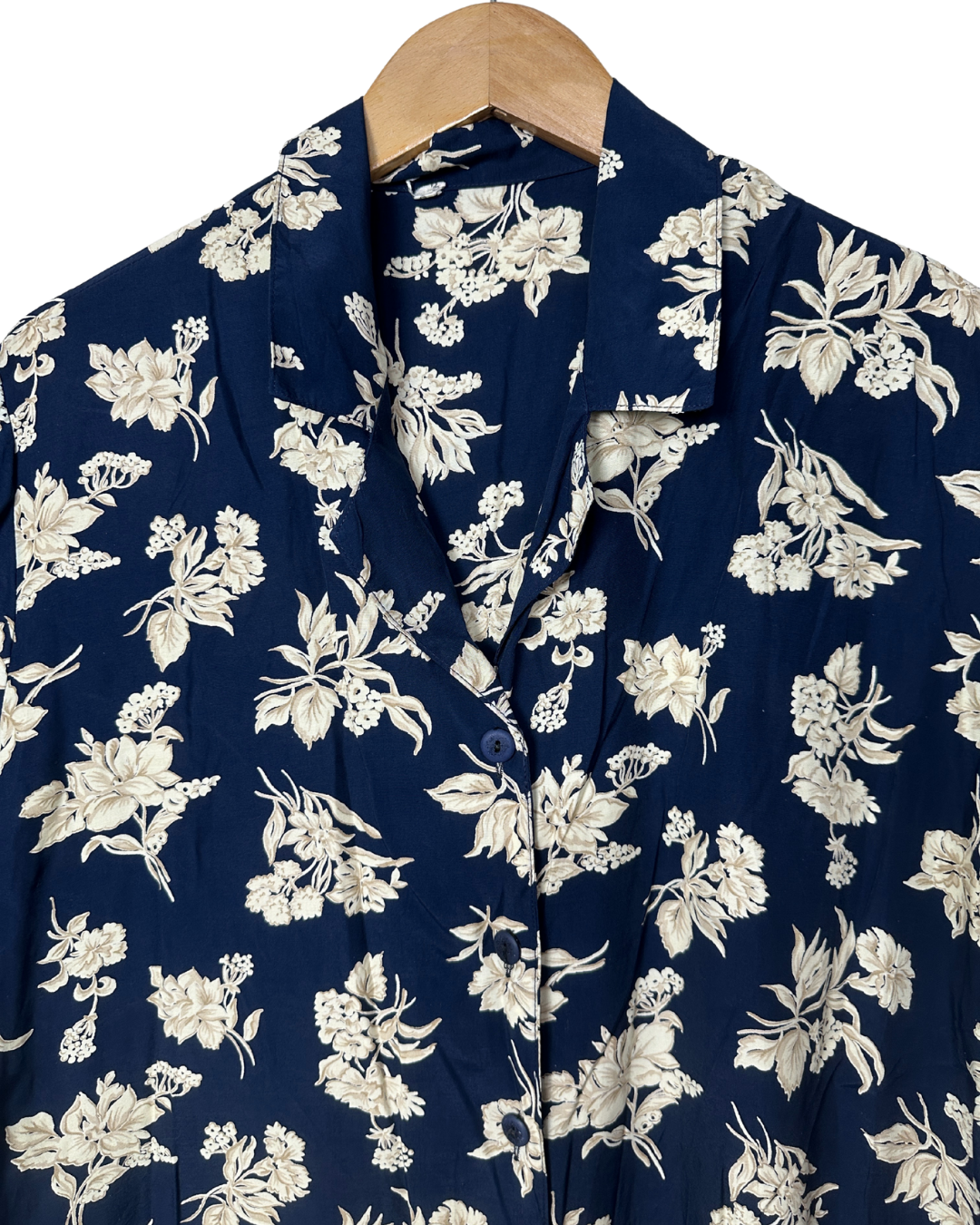 Floral Navy Shirt 2XL