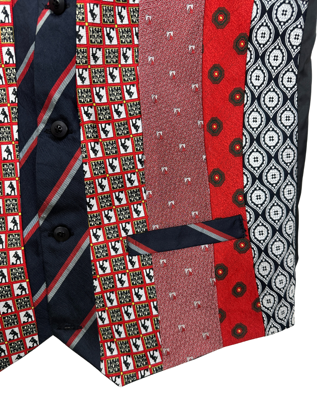 Retied Upcycled Neckties Vest - Small