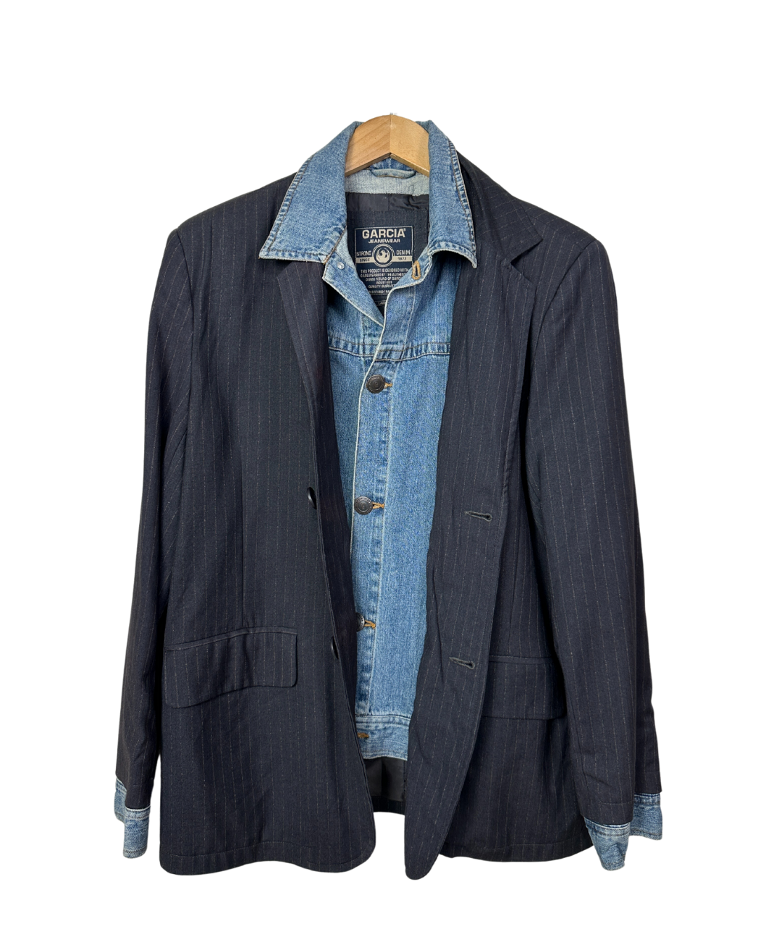 Garcia Jeanswear Hybrid Blazer with Denim Insert