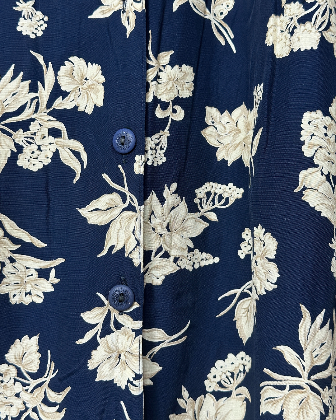 Floral Navy Shirt 2XL