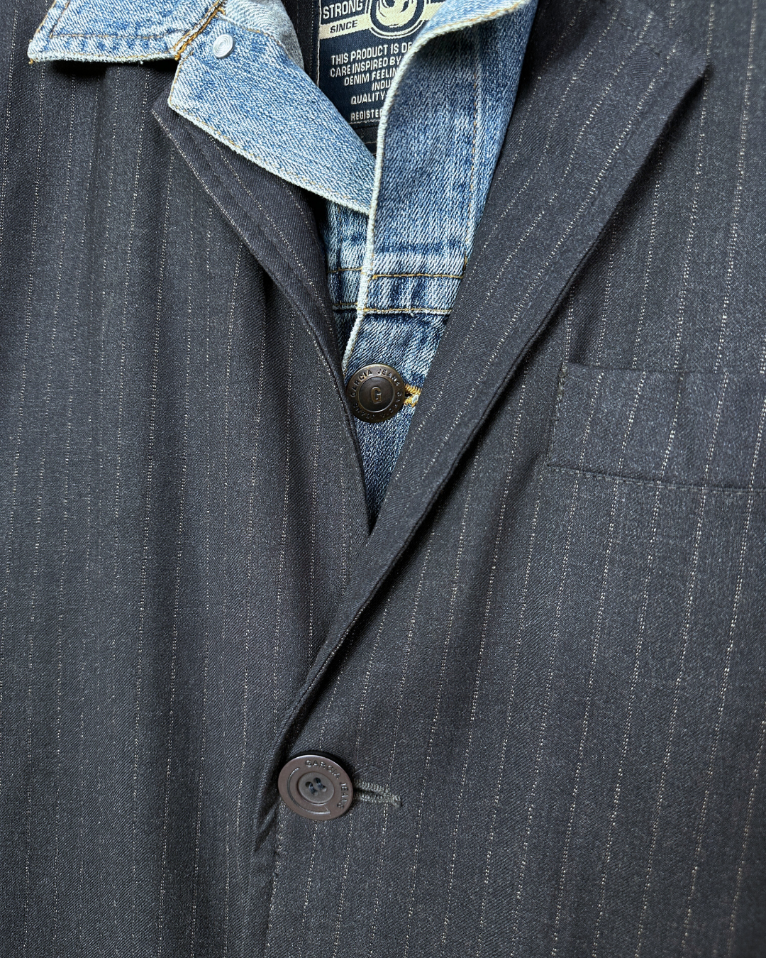 Garcia Jeanswear Hybrid Blazer with Denim Insert