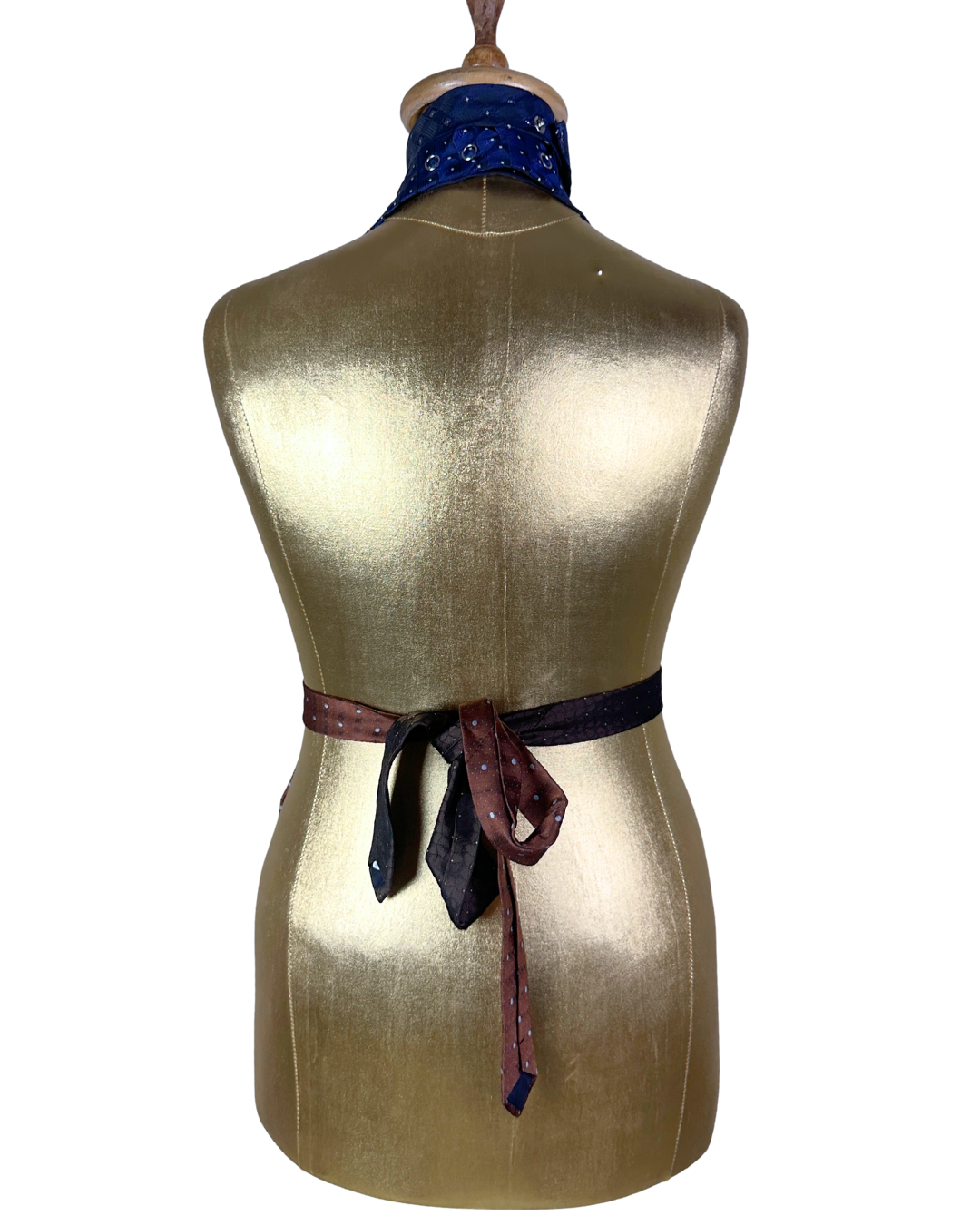 Handmade Upcycled Tie Vest Top and Choker