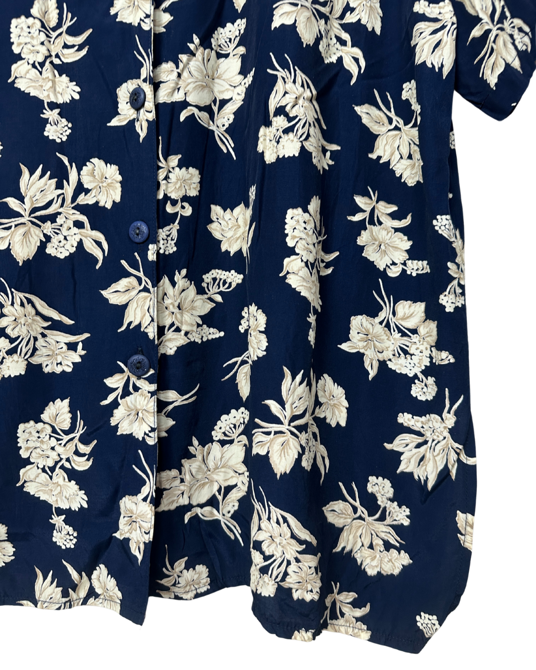 Floral Navy Shirt 2XL