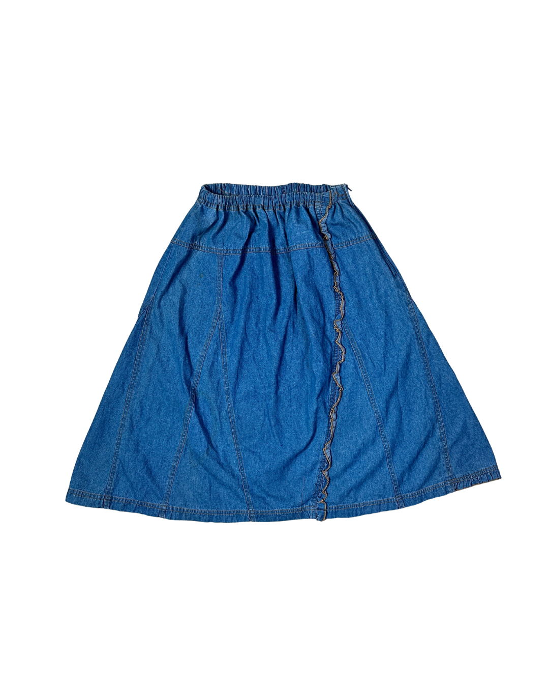 North Style Denim A-Line Midi Skirt - XL