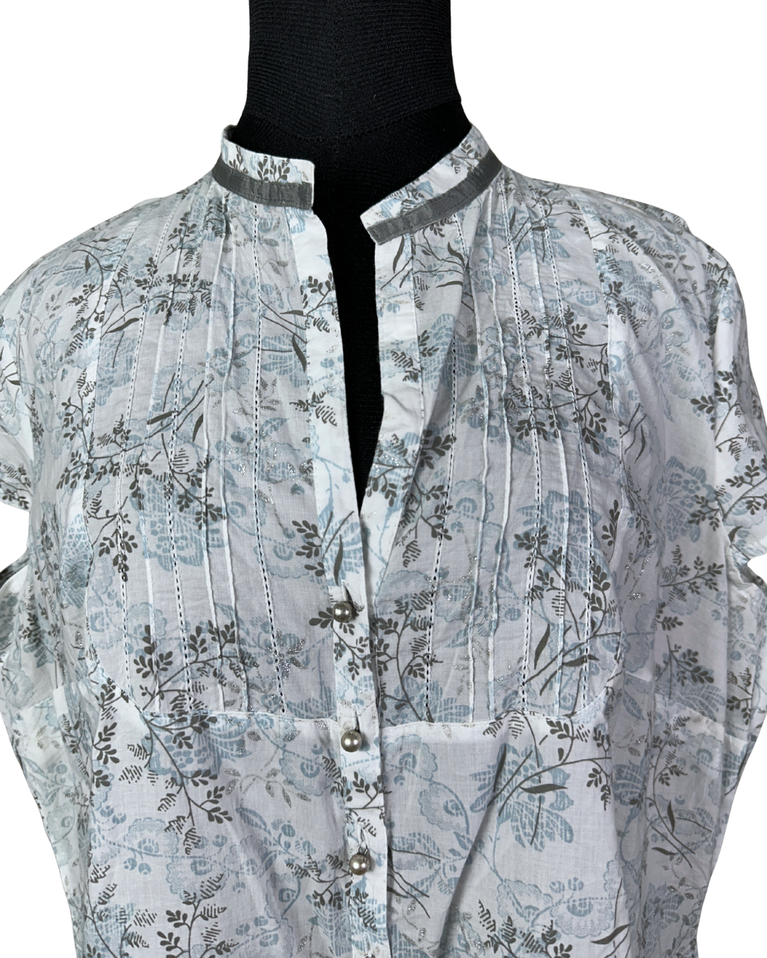 Vintage Yessica Floral Pearl Button Women's Shirt XL