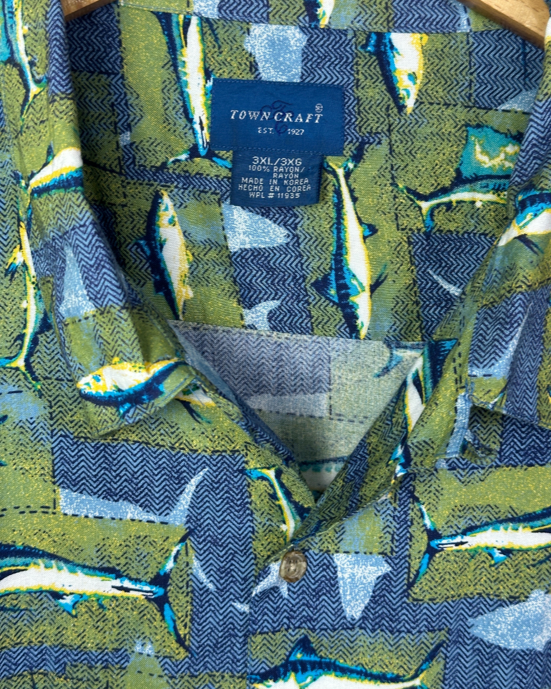 Town craft Fish Pattern Shirt 3XL