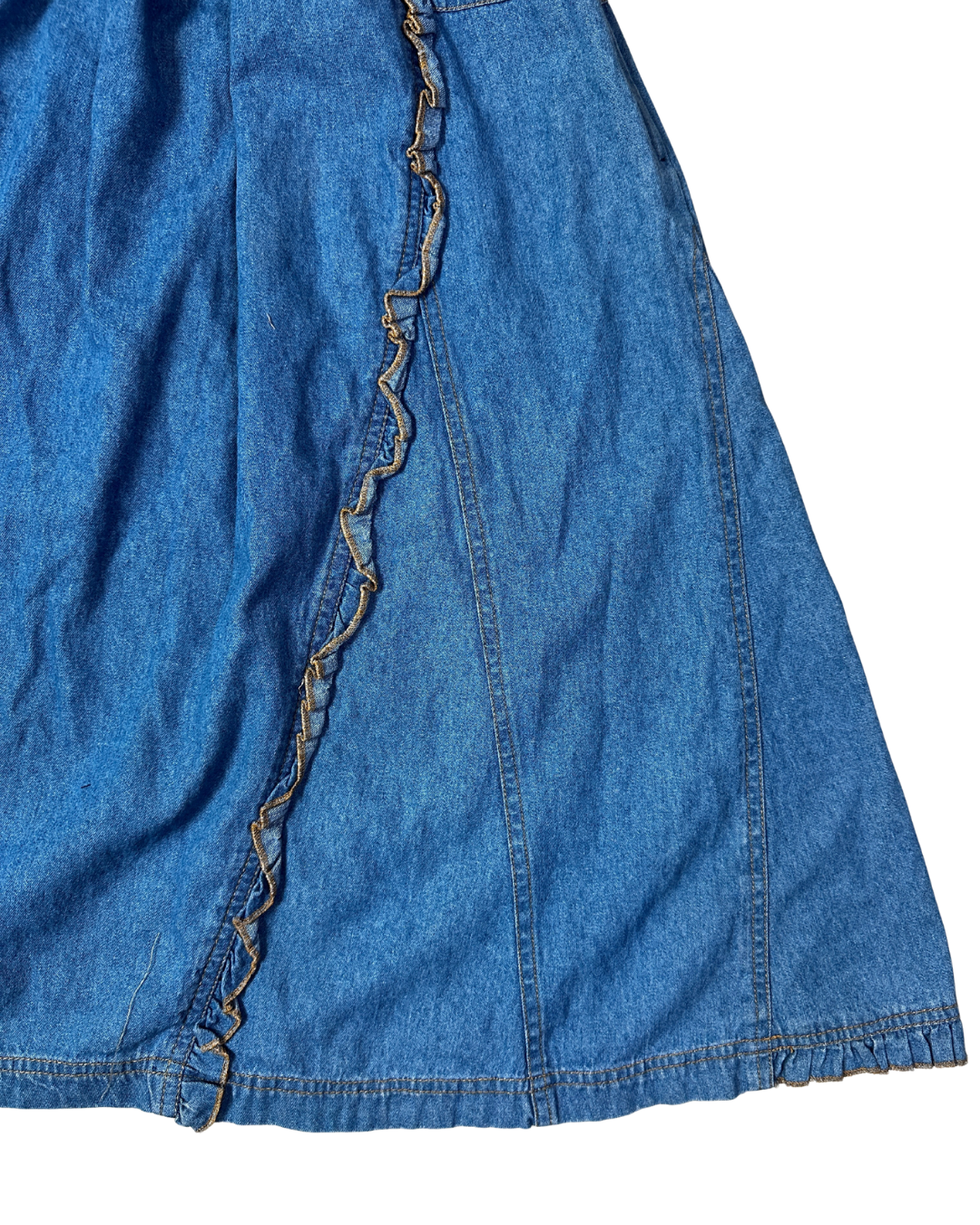 North Style Denim A-Line Midi Skirt - XL