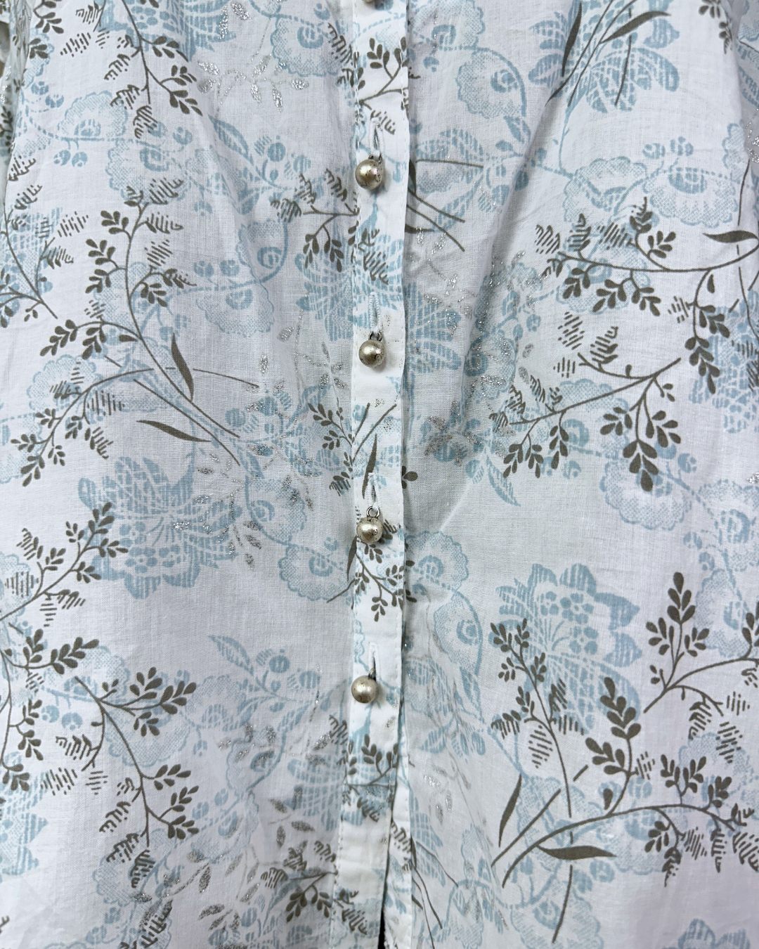Vintage Yessica Floral Pearl Button Women's Shirt XL