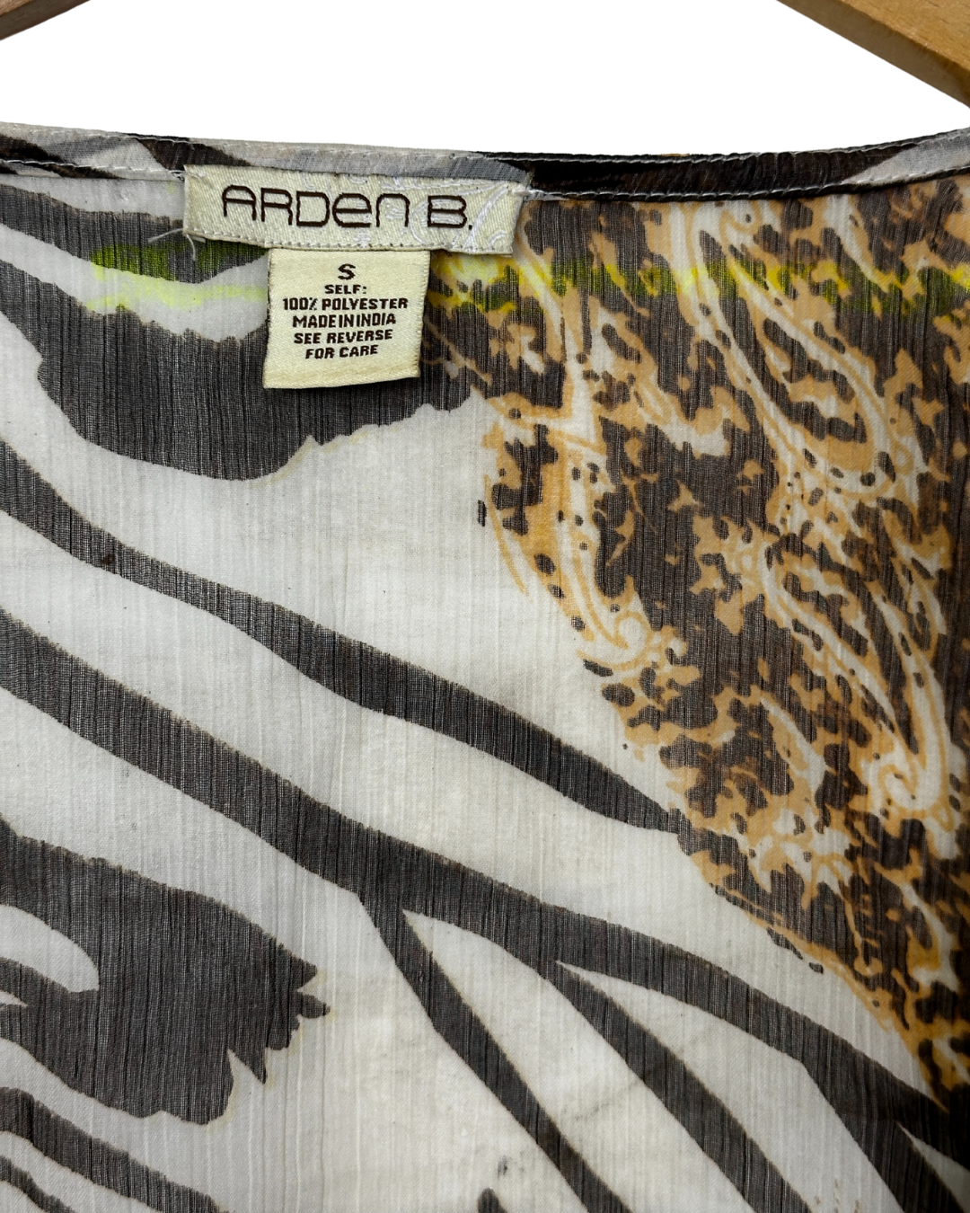 Arden B. Embellished Sheer Leopard Top
