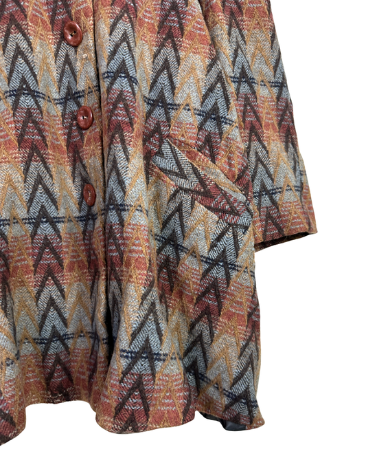 Vintage Wool-Blend A-Line Women's Coat