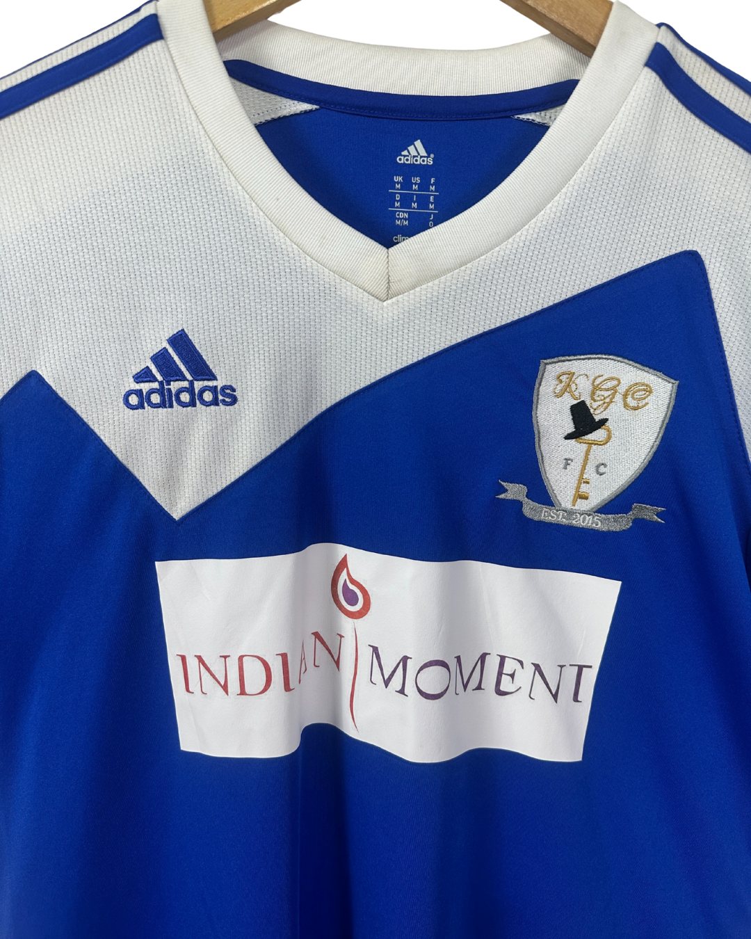 2014 Adidas Blue/white KGC FC Football Shirt Jersey - Medium