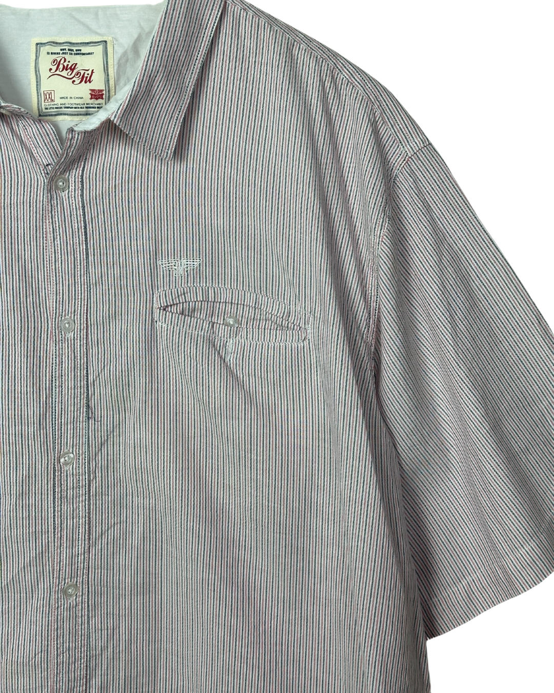 Rivers Striped Shirt - Big Fit Men's 2XL