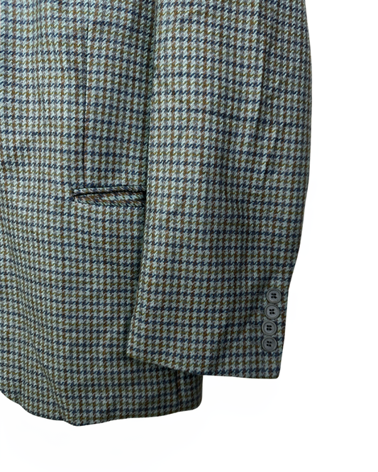 Vintage Adolfo Trabaldo Checkered Wool Blazer - 52