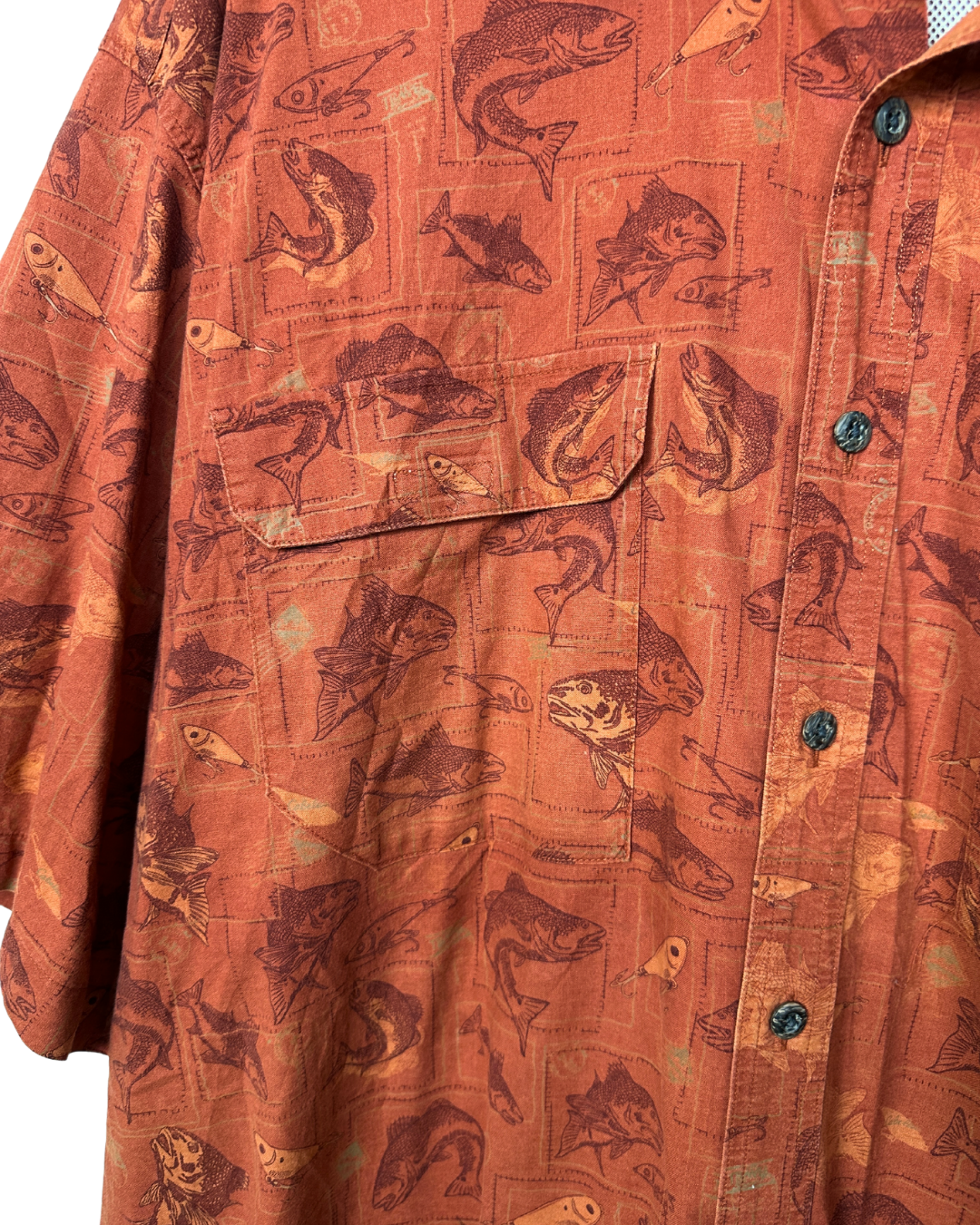 Cabela's Fish Print Shirt 3XL