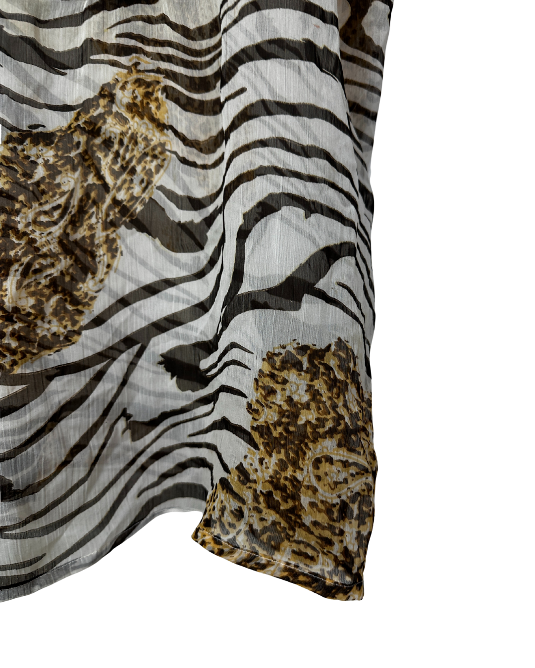 Arden B. Embellished Sheer Leopard Top