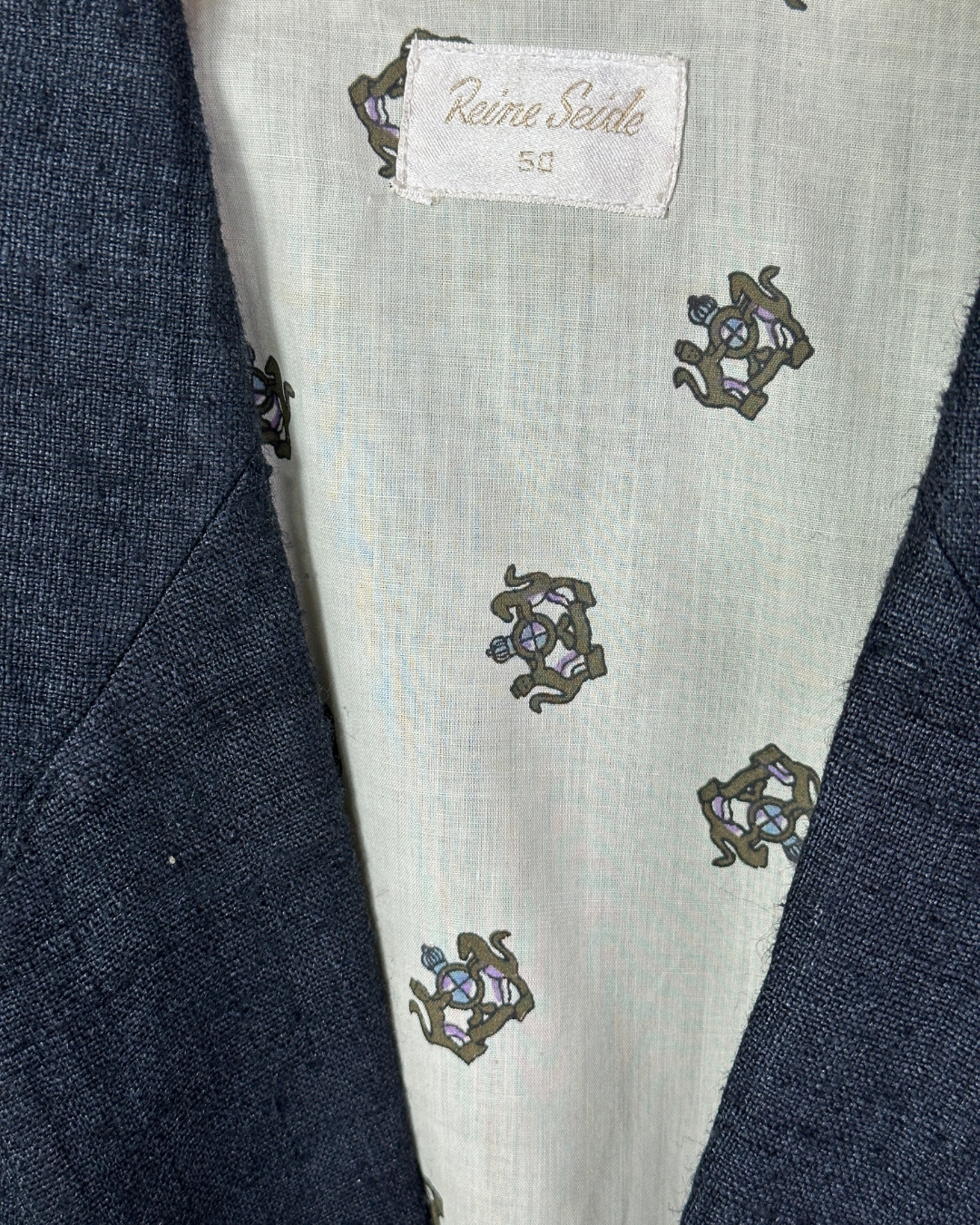 Vintage Coarse Pure Silk Double Breasted Blazer