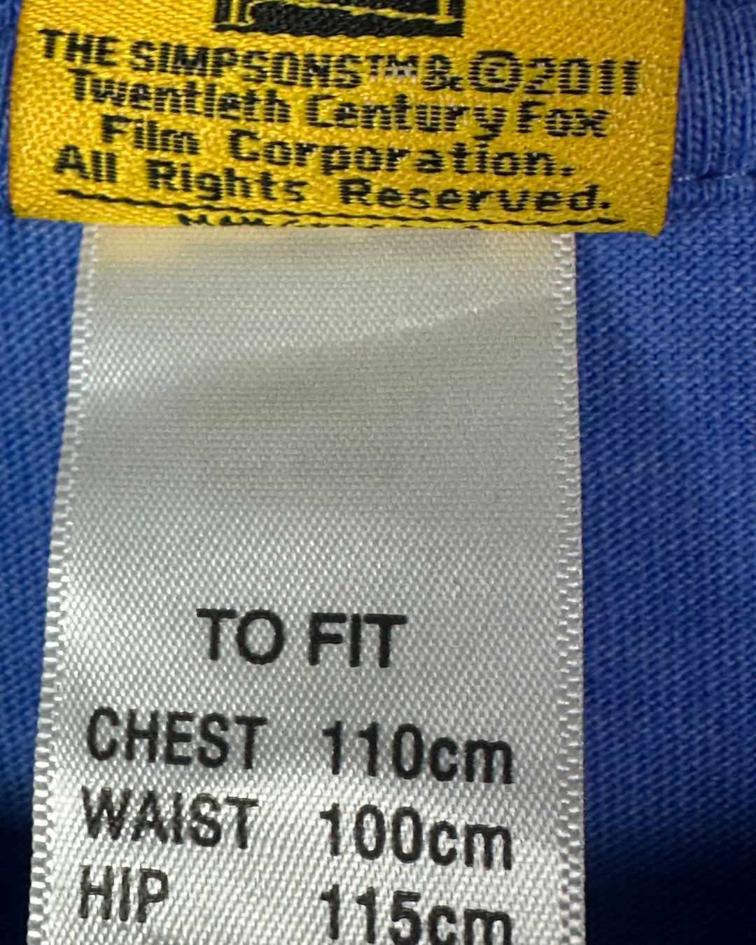 2011 The Simpsons T-shirt XL