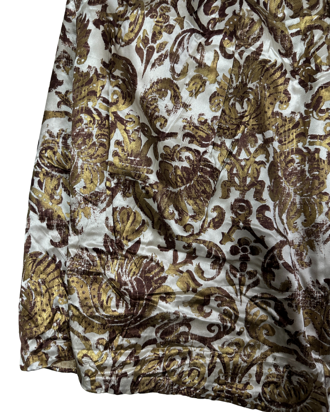 Vintage Schumacher Baroque Print Skirt With Sequins Detail