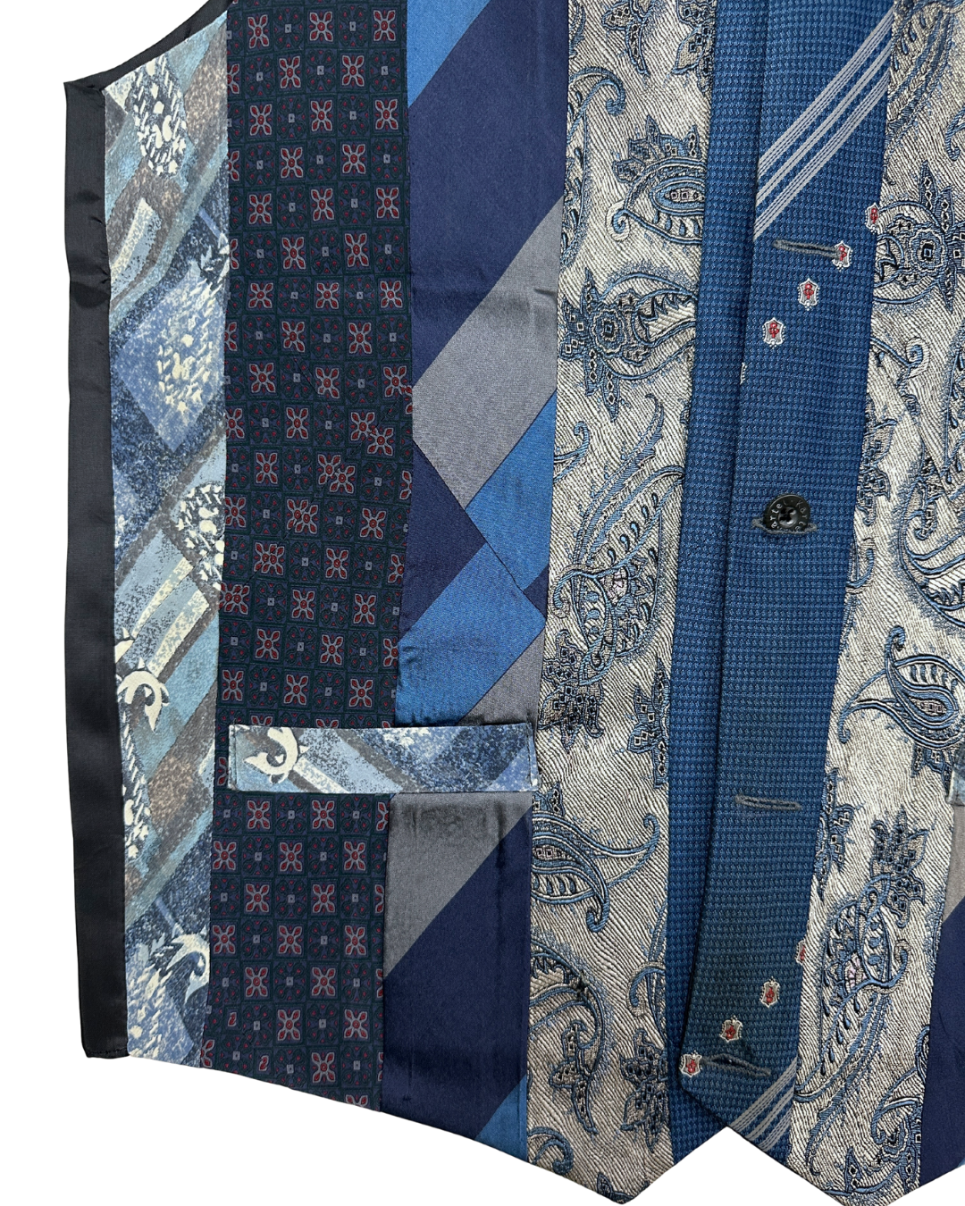 Retied Unisex Upcycled Necktie Vest - Small