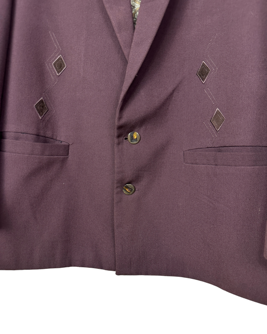 Vintage 80s Italian Blazer with Embroidered Details – Raybest Uomo