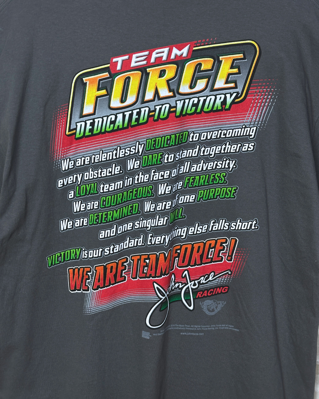 Vintage Team Force NHRA Drag Racing T-Shirt 2XL