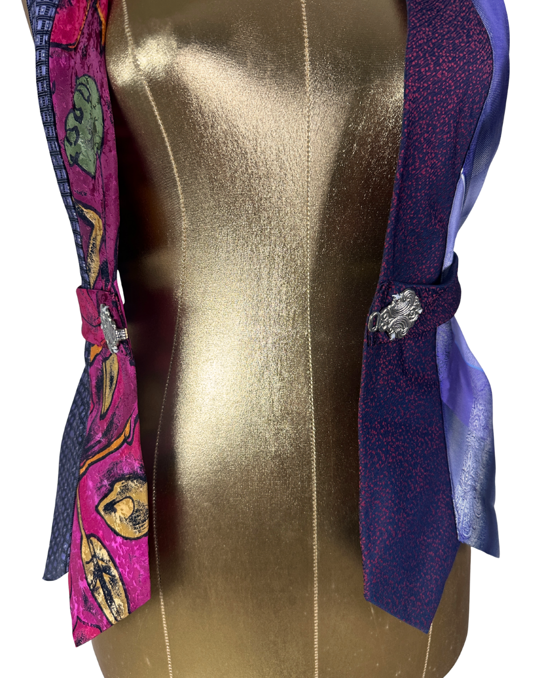 Handmade Upcycled Tie Vest Top with Choker