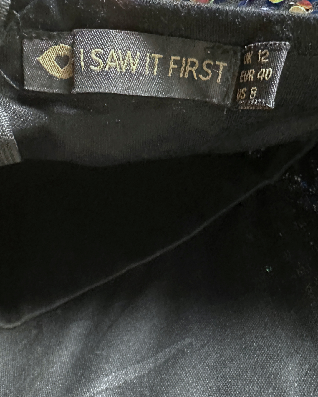 Multicolor Sequin Keyhole Front Halter Mini Dress - UK 12