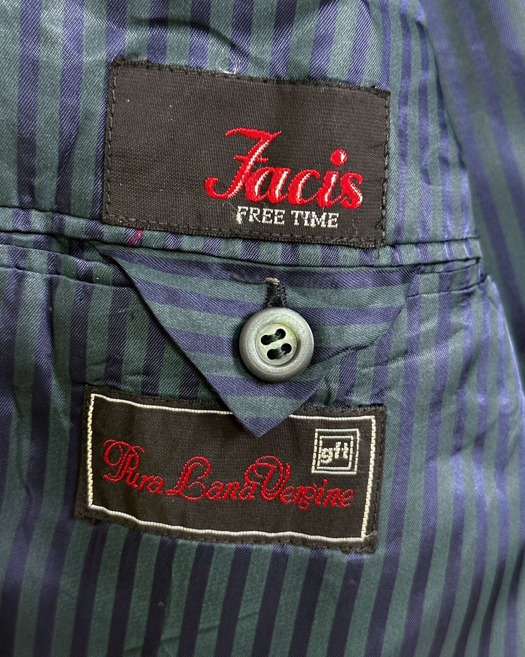 Vintage Facis Pure Virgin Woo lCheckered Blazer