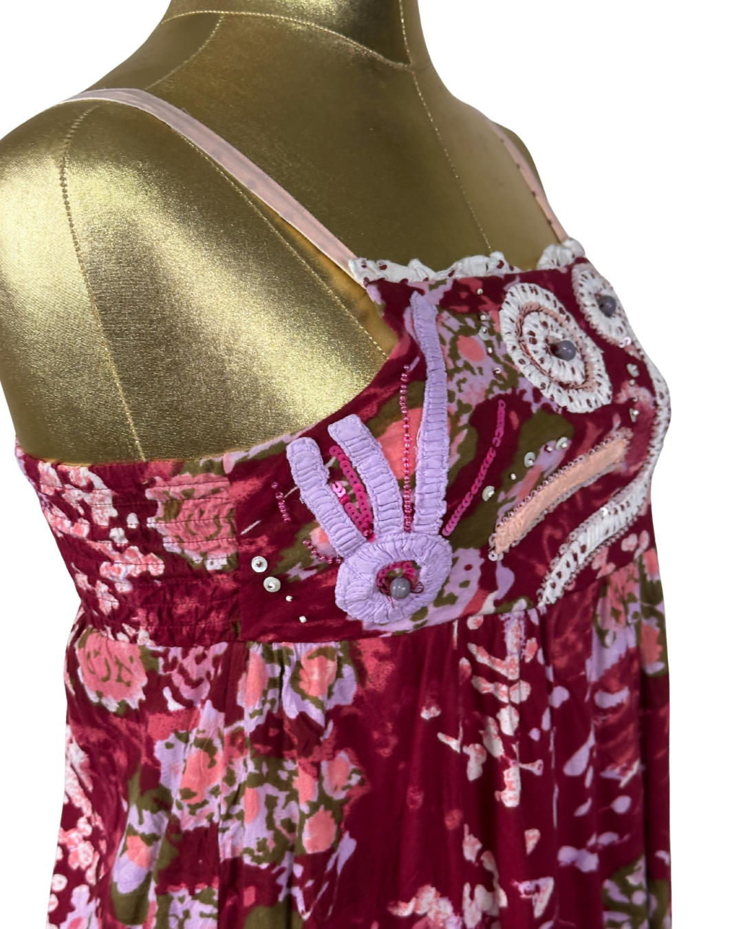 Y2K Patchwork Sequin Floral Cami