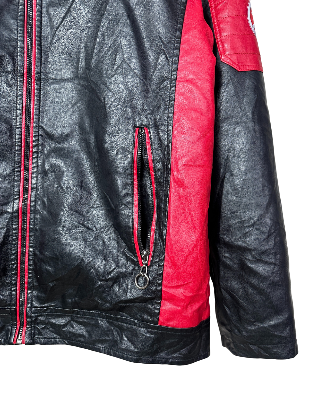 Vintage Yamaha Fleece-Lined Racing Biker Leather Jacket Large