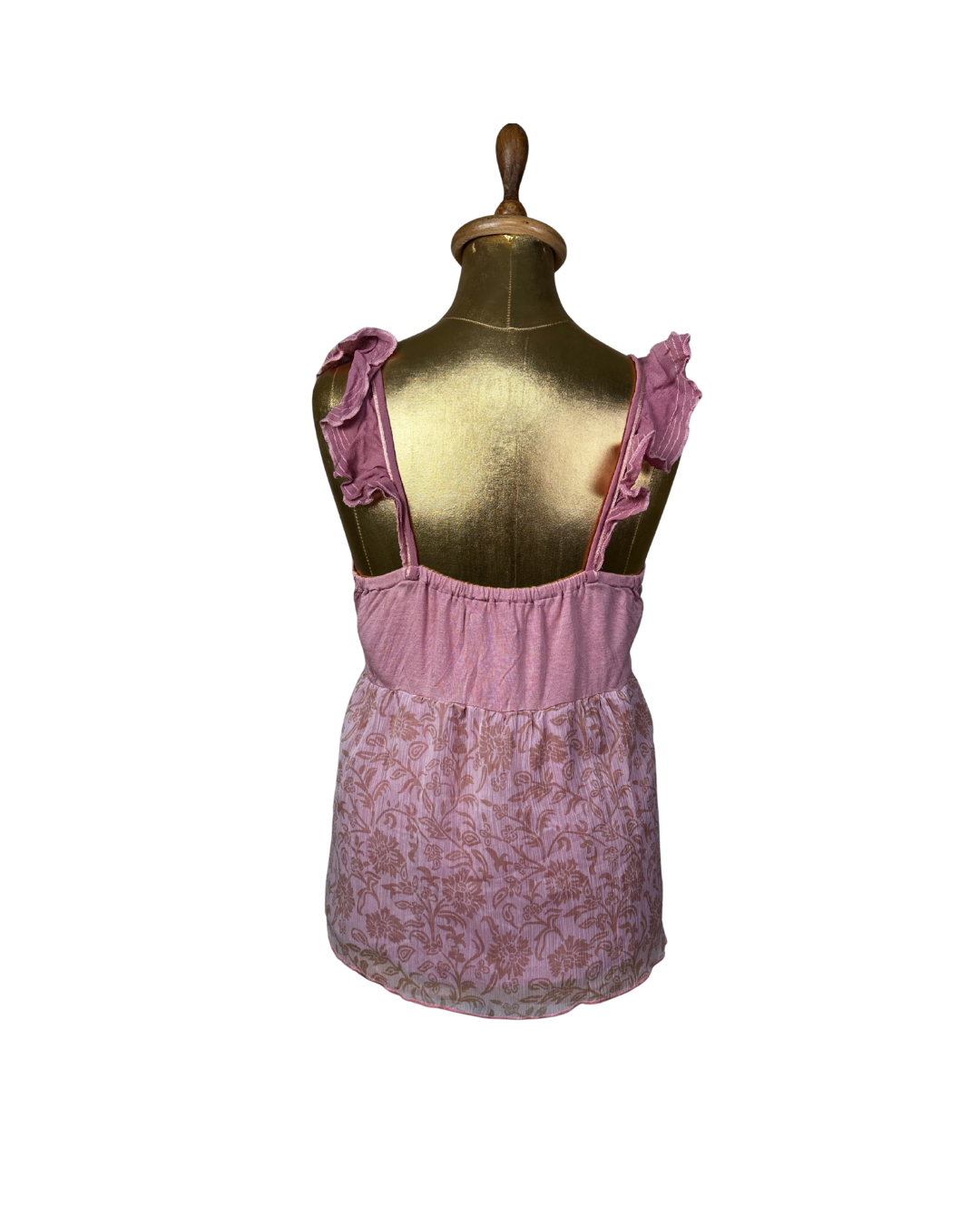 Pink Ruffle Lace Floral Cami Top Y2K Style