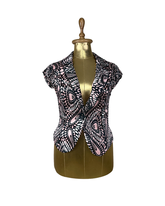 Nominal One-Button Fitted Blouse