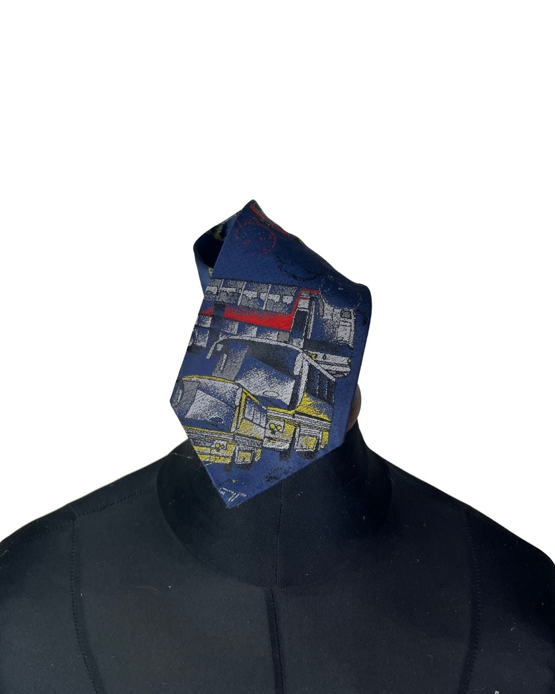 Bus Pattern Necktie 9.5 cm