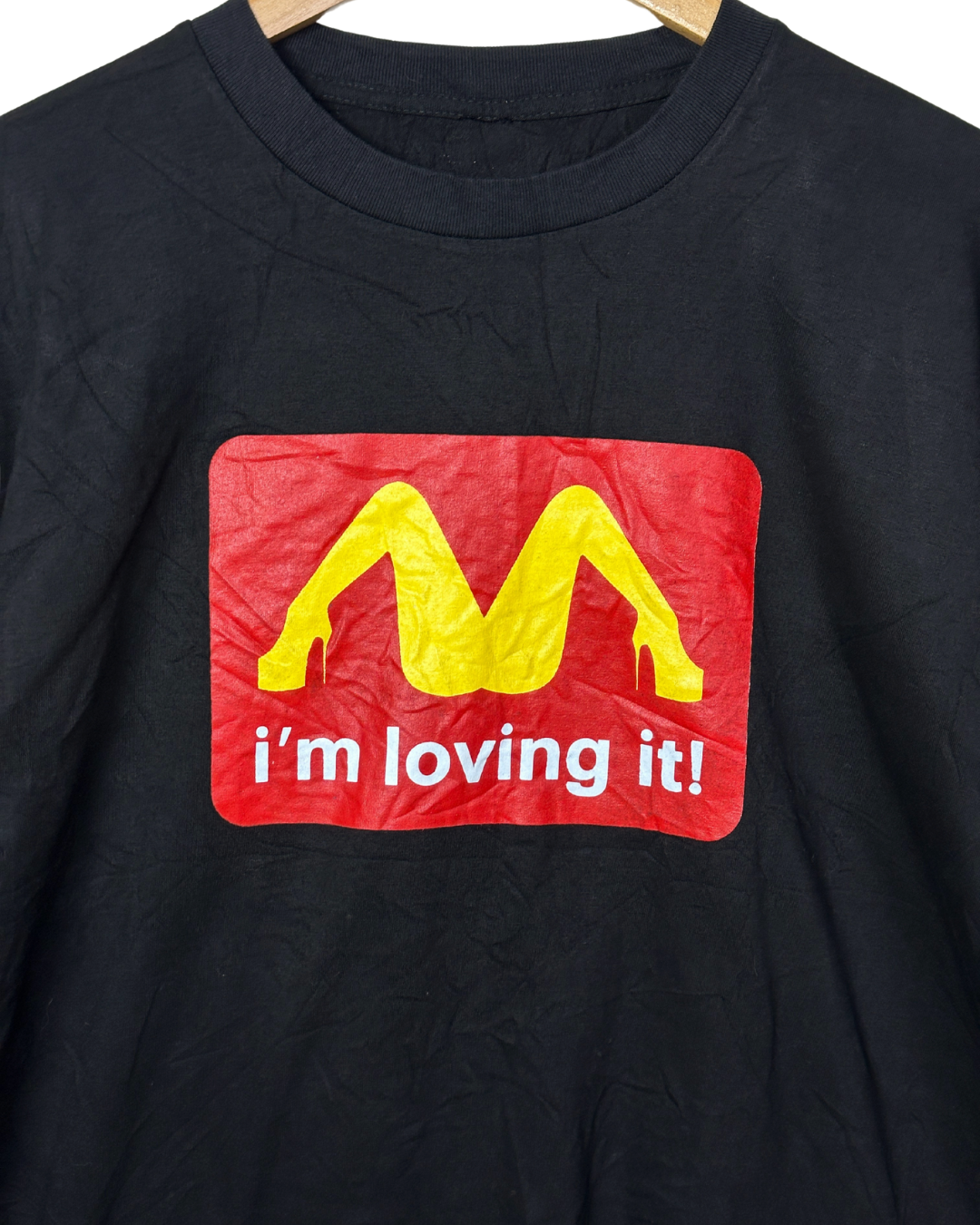 Parody “I’m Loving It” Black Tee XL