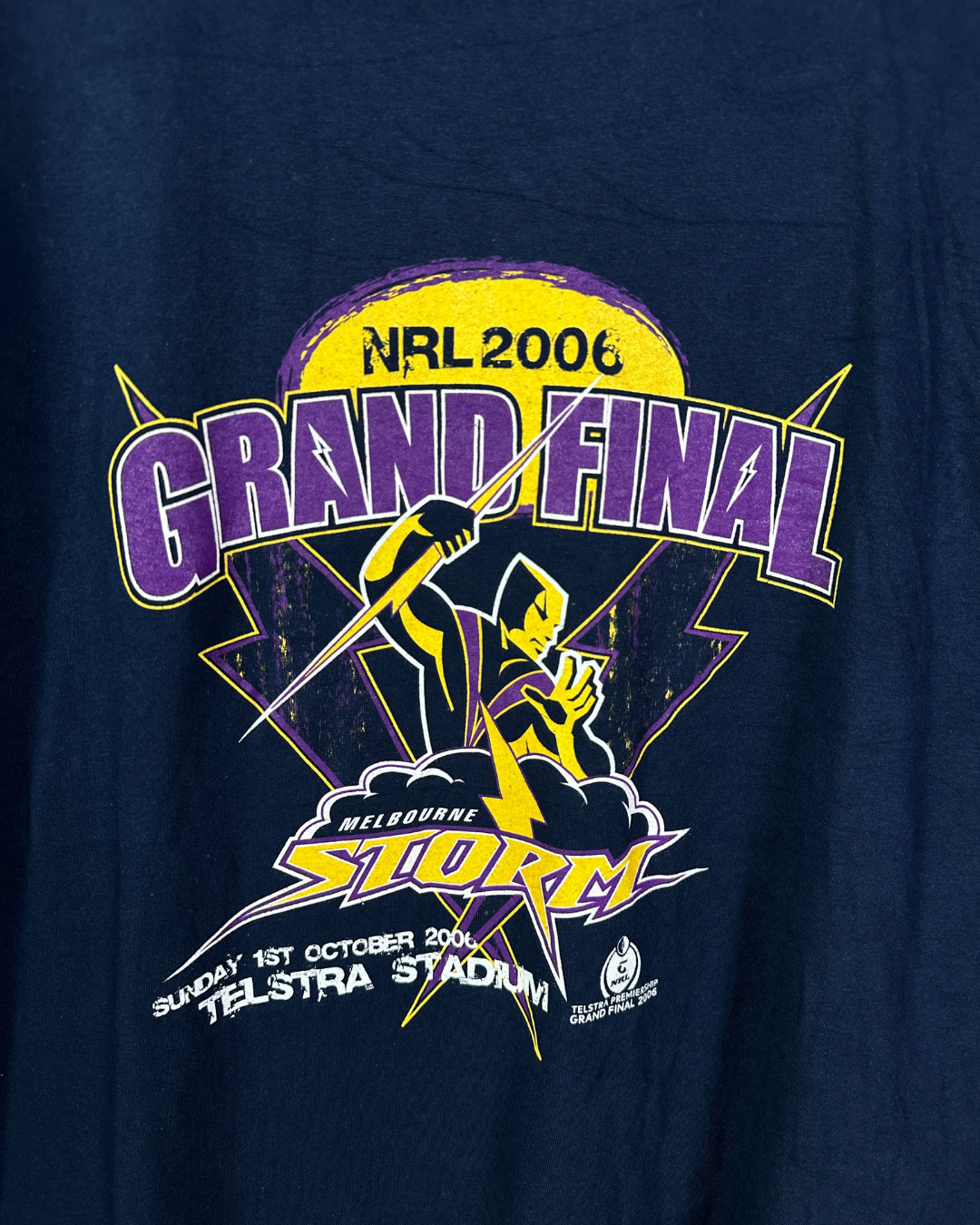 Vintage 2004 NRL MELBOURNE STORM 2006 Grand Final T-Shirt 2XL