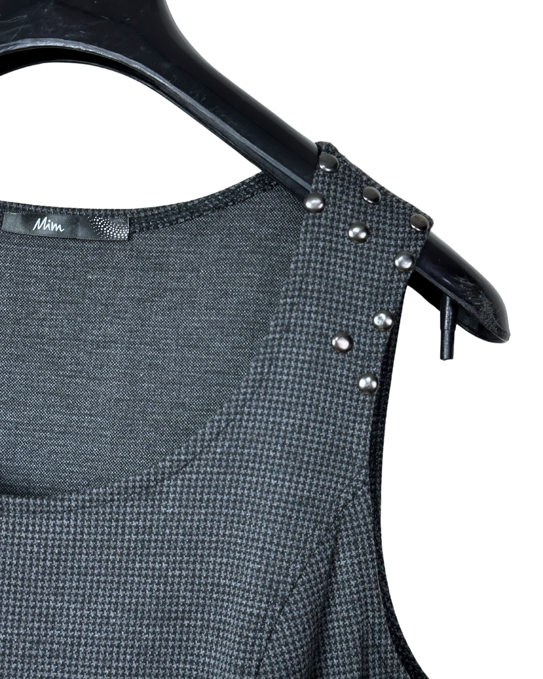Mim Studded Asymmetrica Mini Dress with Zipper Details Small