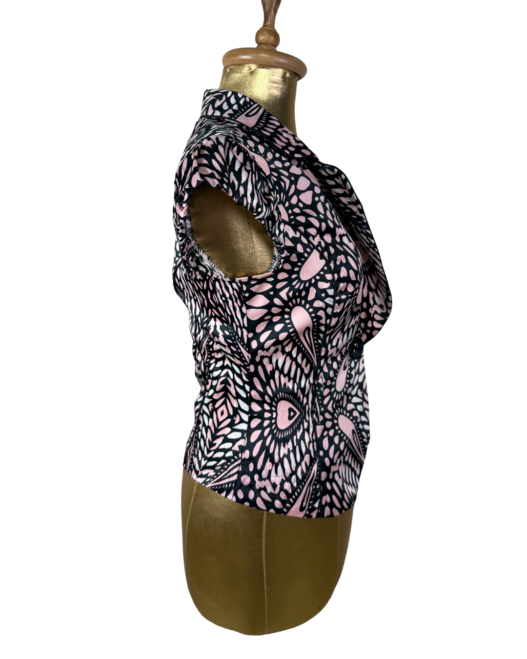 Nominal One-Button Fitted Blouse
