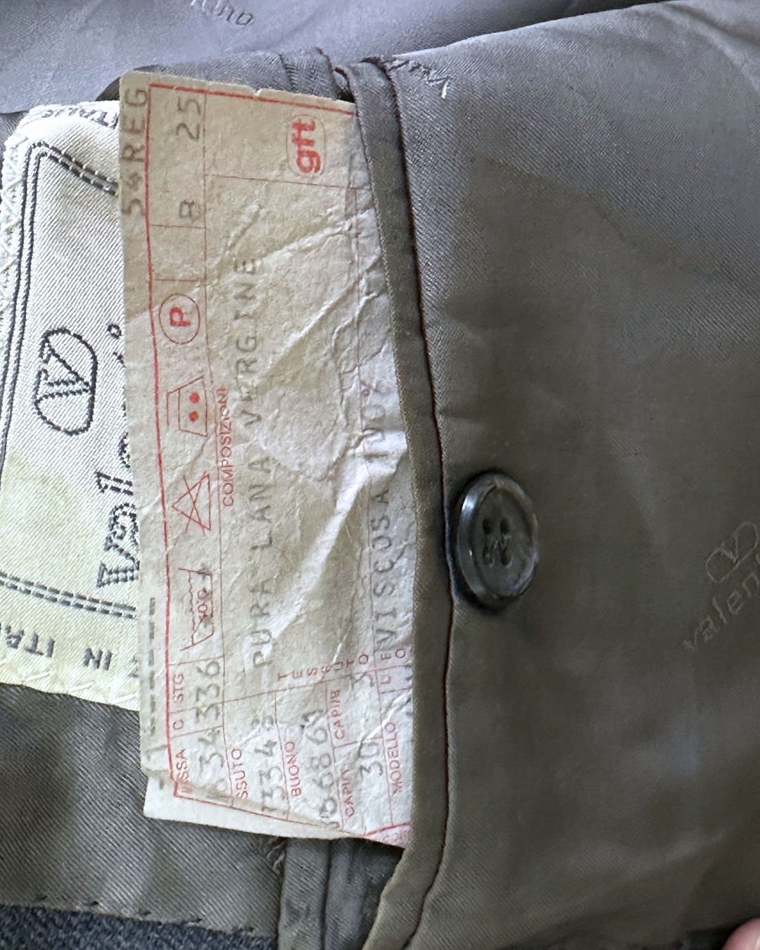Vintage Valentino Uomo Pinstripe Pure Virgin Wool Blazer