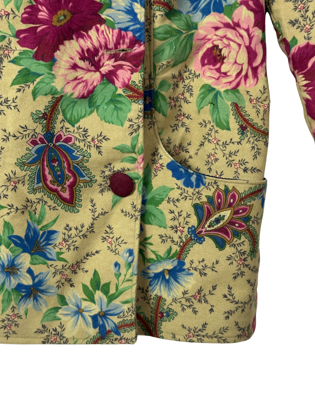 Vintage Floral Women's Double-Breasted Blazer