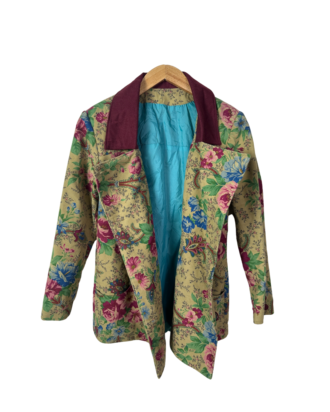 Vintage Floral Women's Double-Breasted Blazer